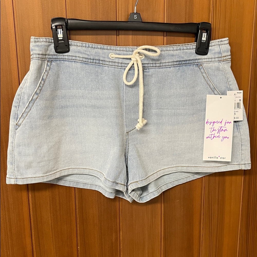 Vanilla Star Pull-on Ultra Cozy Denim Shorts Small NWT